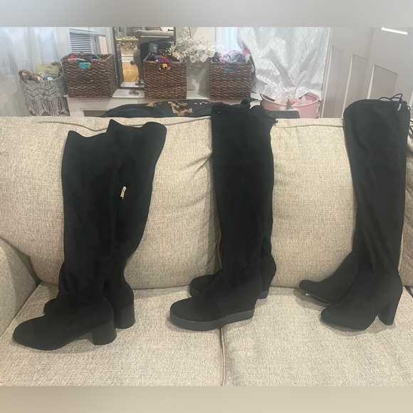 3 pair knee high black boot bundle - Picture 2 of 13